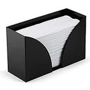 SimplyImagine Countertop Paper Towel Holder Dispenser - Black Acrylic Napkin Holders for Kitchen or Bathroom for Multifold, C Fold, Trifold, Z Fold - Disposable Hand Towel Tray, Commercial or Home Use