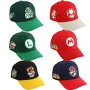 Super Mario Bros Baseball mütze Kinder Sonnen hüte für Jungen Mädchen Mode Stickerei Snapback Hut