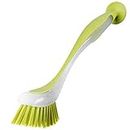 Zonfer Dish Washing Space Saving Multifunction Scrub Pan Pot Sink Cleaning Brush Vertical Long Handle Home Suction Cup Tool Kitchen(Random Color)