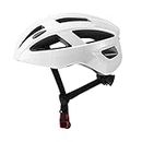 BaotyJie Bicycle Helmet Bike Helmet Breathable Adjustable Head Circumference Riding Helmet Cycling Helmet for Cycling Road Bike Multi Sports Adult, White