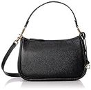 COACH Soft Pebble Leather Cary Crossbody Bag for Women Offers Zipper Closure with Detachable Strap, Black, One Size