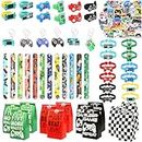 110 Pcs Video Game Party Favors, Gamer party Favors - 12 sets of Gaming Birthday Goodie Bags Included Gift Bags, Game Keychain, Slap Bracelet, Stickers, Game Ring, Hand Strap for Gaming Kids