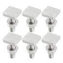 A ABSOPRO Car Roof Rack T Shaped Slot Bolt M8 W/Nuts Washer T Shaped Track Bolts Roof Rack Cargo Carrier Bolt Accessories Stainless Steel (Pack of 6)