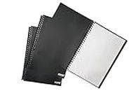 BRSUTRO Folio FC A4 Size 20 Pockets Presentation Folder Document File Folder Display Book Portfolio Professional Conference Folder - Pack of 3