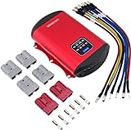 Vixen Go 12V 40A DC to DC On-Board MPPT Automotive Battery Charger Using Solar or Vehicle Alternator to Charge Auxiliary Battery in RVs, Cars, Boats, Yachts (Red)