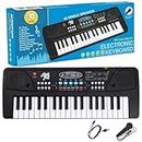 Storio Musical Sound Toys 37 Key Piano Keyboard Toy with Recording and Mic and Adapter for Power | 8 Rhythms 8 Tones 6 Demos Portable Electronic Keyboard Toy Beginners Age 3 to 5 Years Boys Girls