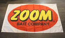 Zoom Bait Company Banner Flag Fishing Lures Rod & Reel Fish Outdoors Shop 97