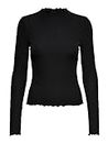 ONLY Womens Black L/S Tops L