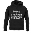 Hockey ist billiger als Therapie - Hoodie/Kapuzenpullover - Feld - Eis - Fan - Spieler-Team