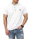 Lymio Men T-Shirt || T-Shirt for Men || Plain T Shirt || T-Shirt (Polo-06-10) (XL, White)