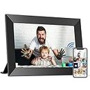 BIGASUO 10.1 Inch WiFi Digital Picture Frame, IPS HD Touch Screen Cloud Smart Photo Frames with Built-in 32GB Memory, Wall Mountable, Auto-Rotate, Share Photos Instantly from Anywhere-Great Gift