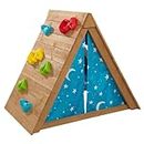 KidKraft A-Frame Hideaway & Climber, Toddler Climbing Frame with Play Tent and Rock Wall for Kids, Indoor and Outdoor Playground, Toddler toys, 10278