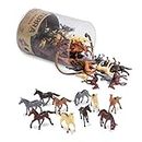 Terra by Battat – 60 Pcs Wild Horses Tube – Miniature Horse Toys – Plastic Animal Toys – Mini Animal Figurines for Kids and Toddlers 3 Year Old or More