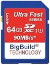 BigBuild Technology 64GB Ultra Fast 90MB/s SDXC Memory Card for Nikon Coolpix P900 Camera