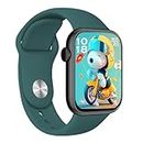 Time Up Kids Smart Watch Cartoon Dial Compatible Android Phones, Bluetooth Call,Music Speaker Touchscreen Fiteness Tracker for Boys & Girls-Solid-Snoop-X (Dark Green)