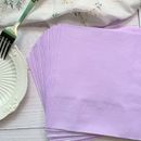 20pcs/pack, Lilac Party Napkins (6.5*6.5inch), Wedding Birthday Party Simple Party Tableware Napkins, Party Table Disposable Supplies, Hotel Restaurant Bar Applicable