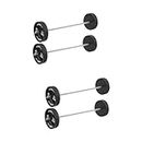Vaguelly 4 Pcs Dollhouse Barbell Decor Mini House Accessories Barbell Toy Simulation Miniature Barbell Miniature Sports Equipment Barbell Model Bracket Doll House Fitness Plastic