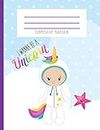 Composition Notebook: I Wanna Be a Unicorn Polka Dot Cloud Unicorn Onesie Girl Rainbow Kawaii Face Journal & Notebook