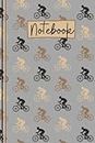 Cycling Notebook: Cute Cycling Lined Journal, The Perfect Novelty Cycling Gift for a Cyclist or Cycling Enthusiast - Grey