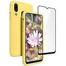 Vinve for Samsung Galaxy A20 Case, Galaxy A30 Case, Liquid Silicone Slim Gel Rubber Full Body Protection Shockproof Cover Drop Protection Case for Galaxy A20 (Yellow)