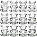 Glass Candle Sticks Holder, PChero Pack of 12 Taper Candle Stand Candlestick Holders for Living Room Table Party Halloween Christmas Decorations