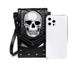 Steampunk Gothic Skull Carry Purse Lady Handbag Shoulder Waist Bag phone Wallet@