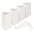 Joeji's Kitchen Set di 4 umidificatori per radiatori sospesi - Ceramica bianca - Umidificatori per radiatori per controllare l'umidità domestica - Triangolare