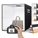 PULUZ Studio Photo Box Portable 40x40 cm, Boîtes de Lumière Kit avec Températures de 3 Couleurs Réglables 160pcs LED & 12 Fonds pour Photographie de Produits