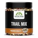 Nature Prime Healthy Trail Mix 500gm - Almonds | Cashew | Raisins | Black Raisins | Pumpkin | Sunflower | Roasted Flax Seeds | Healthy Snack | Nuts and Dry Fruits (Jar Pack)