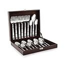 Shapes Lynex Cutlery Set of Spoon & Fork 18 Pcs with Brown Box