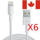 PACK OF 6 Apple iPhone 8,7,6 X XR 11 12 Mini Pro Max IPad Charger 6 Feet 2meter