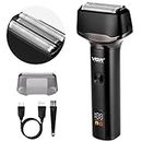 VGR Electric Razor for Men - Foil Shaver for Men with Pop-Up Trimmer Cordless - IPX5 Waterproof Washable - Wet and Dry Grooming Shaving Machine for Face Beard Hair or Skin Fade