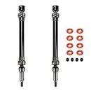 RCAWD Front and Rear CVD Drive Shaft #45 Steel & Alloy Aluminum Alloy for 1/10 ARRMA 4S Outcast & Kraton Rc Hobby Model Car Upgraded Hop-Up Part 2pcs(Black)