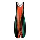 Prime Deals Today Clearance Oversized Harem Jumpsuits for Women Casual Sleeveless Racerback Wide Leg Rompers Summer Trendy Overalls 2024 Coupons for Prime Members Orange