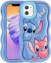 Koecya for iPhone 11 Case 6.1" Cute Cartoon 3D Character Funny Girly Cases for Girls Boys Women Teens Kawaii Unique Fun Cool Silicone Soft Aesthetic Protective Cover for Apple i Phone 11, Stit