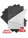20 Pack | A4x0.4mm SELF ADHESIVE Sheet Magnets | Magnetic Sheet | Poster Card Me