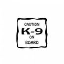 Automobile Decals Autocollant en vinyle pour voiture Inscription Baby Caution K-9 On Board Noir/argenté