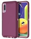 I-HONVA for Samsung Galaxy A50 Case,Galaxy A50S Case Shockproof 3 in 1 Full Body Protection [Without Screen Protection] Rugged Heavy Duty Cover Case for Samsung Galaxy A50/A50S, Purple/Pink