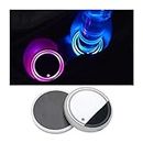 XINLIYA LED Cup Holder Lights, 2 Pack Car Coasters 7 Colors USB Charging Mat, Luminescent Cup Pad, LED Interior Atmosphere Lamps, Car Insert Drink Cup Coaster, Car Accessories Decoration Lights