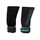PICSIL Falcon Grips, Tough & Resistant Workout Grips, Hand Grips for Weightlifting & Gymnastics, Made of Soft, Breathable Carbon Fabric, Blocks Rips, Calluses, & Blisters, Unisex ((G(S/M), Blue)