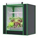 VIVOSUN Small Grow Tent for Aerogarden, Hydroponics Growing System, 20''x14''x21'' Highly Reflective Mylar Indoor Grow Tent with Sealed Bottom Design, Ventilation Window and Cable Hole Port