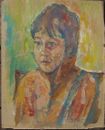 ::OIL PAINTING PORTRAIT YOUNG LADY CARL FUTTAS 1972 EXPRESSIONIST ANTIQUE GIRLS 