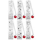 6PC Teacher Bookmark Gifts 6PC Thank You Gift for Teacher Retirement Appreciation Leaving Gifts from Student 6PC Best Teacher Gift Present for Teacher