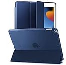 ProElite Smart Flip Case Cover for Apple iPad 9.7 inch Air 1 Air 2 5th/6th Generation Translucent Back, Dark Blue