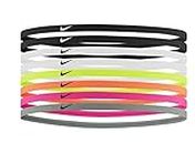 Nike Skinny Headbands 8 Pk Élastique Tennis Swoosh Cheveux Pack 8 pièces (BLACK/BLACK/WHITE)