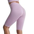 Yoga Pants for Women UK, Ladies Running Soft Skinny Elastic Bottom Lift Sweatpants Fitness Workout High Waist Sexy Basic Casual Tight Solid Color Yoga Pants Shorts Purple