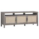 TV Stand Entertainment Media Center for TV's up to 65" with Wood Legs Grey Oak