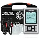 TENS 7000 Rechargeable TENS Unit Muscle Stimulator and Pain Relief Device - Advanced TENS Machine for Effective Back Pain Relief, Nerve Pain Relief, Muscle Pain Relief