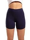 NYKD by Nykaa Stretch Cotton Cycling Shorts | with Features Like Durable and Concealed Waistband -NYP083-Peacoat Navy,M