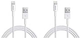 Sounce Fast Phone Charging Cable & Data Sync Usb Cable Compatible For Iphone 13, 12,11, X, 8, 7, 6, 5, Ipad Air, Pro, Mini & Ios Devices (Pack Of 2), White